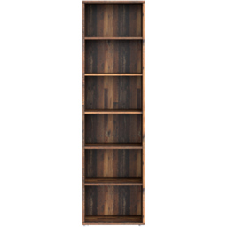 Florence Essential 5 Shelf Vintage Oak Narrow Bookcase - Brown - Furniture To Go - Wilko - thumbnail 4