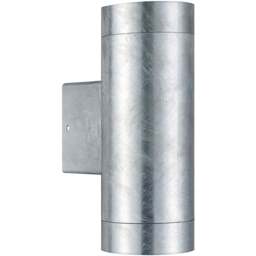 Nordlux Tin Maxi Galvanised Double Wall Light - Size: 20.5 x 7.5 x 20.5cm - Silver - Wilko - thumbnail 1