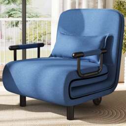 Costway Blue 3 in 1 Convertible Sofa Bed - Size: Single - Wilko - thumbnail 1