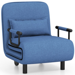 Costway Blue 3 in 1 Convertible Sofa Bed - Size: Single - Wilko - thumbnail 3