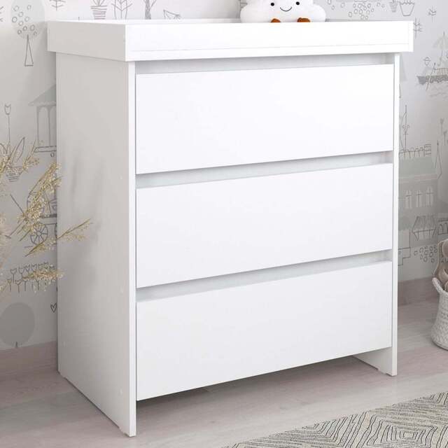 Shefa 880 3 Drawer White Kids Changing Unit - Size: 92 x 80 x 50cm - Wilko - image 1