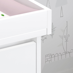 Shefa 880 3 Drawer White Kids Changing Unit - Size: 92 x 80 x 50cm - Wilko - thumbnail 4