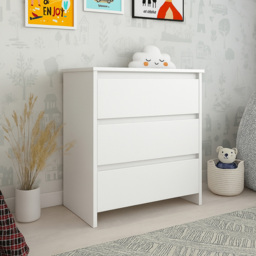 Shefa 880 3 Drawer White Kids Changing Unit - Size: 92 x 80 x 50cm - Wilko - thumbnail 5