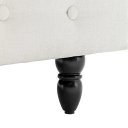 Living and Home White Left Hand Chenille Chaise Lounge with Storage - Size: Single - Cream - Wilko - thumbnail 7