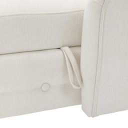 Living and Home White Left Hand Chenille Chaise Lounge with Storage - Size: Single - Cream - Wilko - thumbnail 6