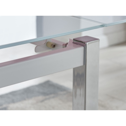 Furniturebox Fonti Valera 4 Seater Dining Set Grey and Chrome - Wilko - thumbnail 5