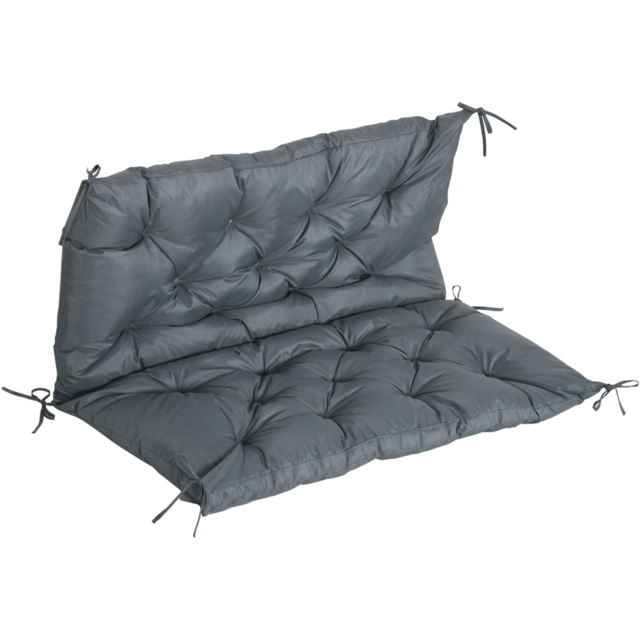 Outsunny 2 Seater Dark Grey Bench Cushion - Size: Single - Wilko - image 1