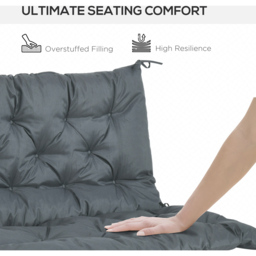 Outsunny 2 Seater Dark Grey Bench Cushion - Size: Single - Wilko - thumbnail 7