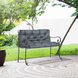 Outsunny 2 Seater Dark Grey Bench Cushion - Size: Single - Wilko - thumbnail 3
