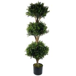 Botanik Buxus Triple Ball Artificial Tree 120cm - Size: 120 x 40 x 40cm - Green - Wilko - thumbnail 1