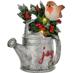 The Seasonal Gift Co. Robin Joy Jug Christmas Figurine - Size: 18.5 x 18 x 9cm - Silver - Wilko - thumbnail 3