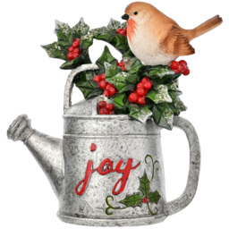 The Seasonal Gift Co. Robin Joy Jug Christmas Figurine - Size: 18.5 x 18 x 9cm - Silver - Wilko - thumbnail 1