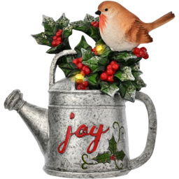 The Seasonal Gift Co. Robin Joy Jug Christmas Figurine - Size: 18.5 x 18 x 9cm - Silver - Wilko - thumbnail 4
