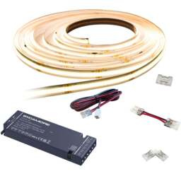 Sorrelis Korran Warm White COB 24V Flexible Strip 5m - Size: 500 x 0.8 x 0.3cm - Wilko