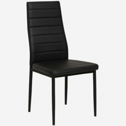 Kosy Koala 4 Seater Round Faux Leather Wooden Dining Set Black - Beige - Wilko - thumbnail 3