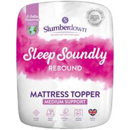 Slumberdown King Sleep Soundly Rebound Mattress Topper - White - Wilko - thumbnail 1