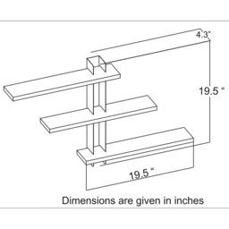 Decorotika Mita 3 Shelf White and Yellow Adjustable Wall Mounted Display Unit - Size: 50 x 50 x 11cm - Multi - Wilko - thumbnail 6