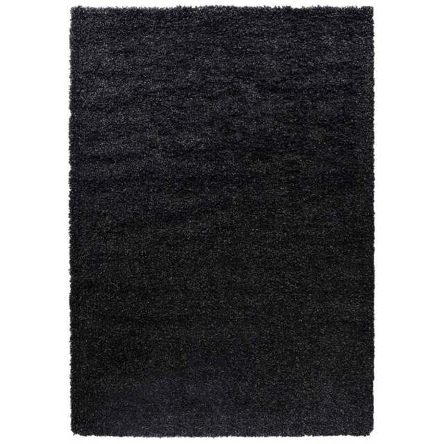 Desire Rugs Oxford Anthracite Plain Shaggy Rug 80 x 150cm - Wilko - image 1