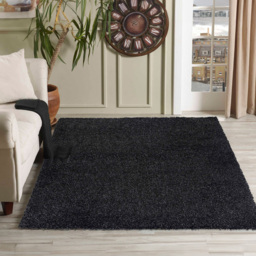Desire Rugs Oxford Anthracite Plain Shaggy Rug 80 x 150cm - Wilko - thumbnail 3