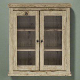 Teamson Home Donovan 2 Door Light Oak Wall Cabinet - Size: 63.5 x 22.4 x 55.8cm - Brown - Wilko - thumbnail 1