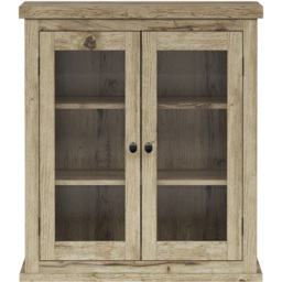 Teamson Home Donovan 2 Door Light Oak Wall Cabinet - Size: 63.5 x 22.4 x 55.8cm - Brown - Wilko - thumbnail 3