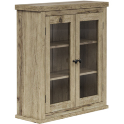 Teamson Home Donovan 2 Door Light Oak Wall Cabinet - Size: 63.5 x 22.4 x 55.8cm - Brown - Wilko - thumbnail 5