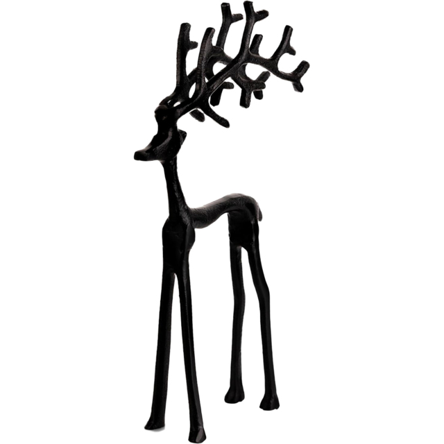 Marco Paul Black Reindeer Christmas Decoration - Size: 30 x 17 x 7cm - Wilko - image 1