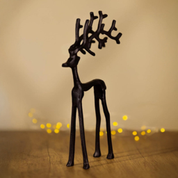 Marco Paul Black Reindeer Christmas Decoration - Size: 30 x 17 x 7cm - Wilko - thumbnail 5