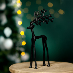 Marco Paul Black Reindeer Christmas Decoration - Size: 30 x 17 x 7cm - Wilko - thumbnail 7