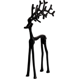 Marco Paul Black Reindeer Christmas Decoration - Size: 30 x 17 x 7cm - Wilko - thumbnail 1