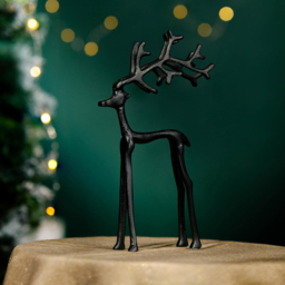 Marco Paul Black Reindeer Christmas Decoration - Size: 30 x 17 x 7cm - Wilko - thumbnail 4