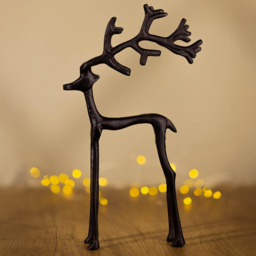 Marco Paul Black Reindeer Christmas Decoration - Size: 30 x 17 x 7cm - Wilko - thumbnail 6
