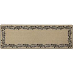 JVL Elegance Scroll Border Rubber Backed Door Mat and Runner Set - Size: 75 x 50 x 5cm - Black - Wilko - thumbnail 6