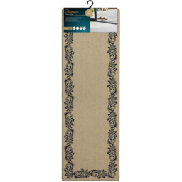 JVL Elegance Scroll Border Rubber Backed Door Mat and Runner Set - Size: 75 x 50 x 5cm - Black - Wilko - thumbnail 4