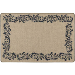 JVL Elegance Scroll Border Rubber Backed Door Mat and Runner Set - Size: 75 x 50 x 5cm - Black - Wilko - thumbnail 5