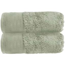 Allure Bath Fashions Bamboo Sage Green Luxury Marlborough Hand Towel - Size: 50 x 90cm - Wilko