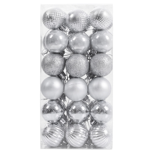 Living and Home Silver Bauble 36 Pack - Wilko - image 1