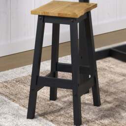 Core Products Corona Black High Breakfast Stool Set of 2 - Wilko