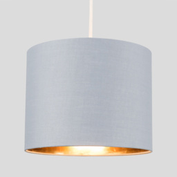 ValueLights Reni Grey and Metallic Gold Small Ceiling Drum Lamp Shade - Size: 34.5 x 20 x 34.5cm - Wilko - thumbnail 4