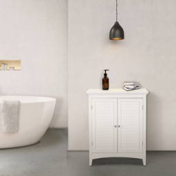Teamson Home Glancy 2 Door White Wooden Floor Storage Cabinet - Size: 81.3 x 33.0 x 66.0cm - Wilko - thumbnail 7