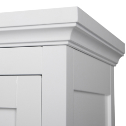 Teamson Home Glancy 2 Door White Wooden Floor Storage Cabinet - Size: 81.3 x 33.0 x 66.0cm - Wilko - thumbnail 5