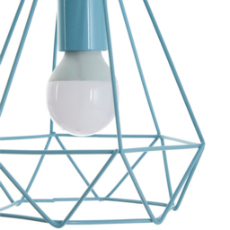 Premier Housewares Beli Blue Metal Wire Pendant Light - Size: 16 x 16 x 115cm - Wilko - thumbnail 6