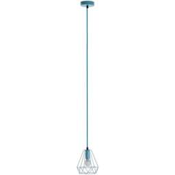 Premier Housewares Beli Blue Metal Wire Pendant Light - Size: 16 x 16 x 115cm - Wilko