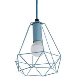 Premier Housewares Beli Blue Metal Wire Pendant Light - Size: 16 x 16 x 115cm - Wilko - thumbnail 5