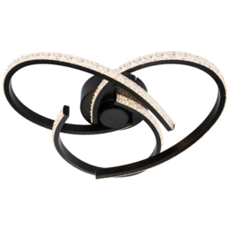 Cosylyte Moora 3 Light Matt Black Curved Beaded LED Ceiling Light - Size: 45 x 42 x 16cm - Wilko - thumbnail 4