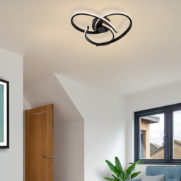 Cosylyte Moora 3 Light Matt Black Curved Beaded LED Ceiling Light - Size: 45 x 42 x 16cm - Wilko - thumbnail 7