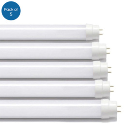 ENER-J 18W 4000K T8 LED Nano Plastic Tube 5 Pack - Size: 25 x 11 x 11cm - White - Wilko