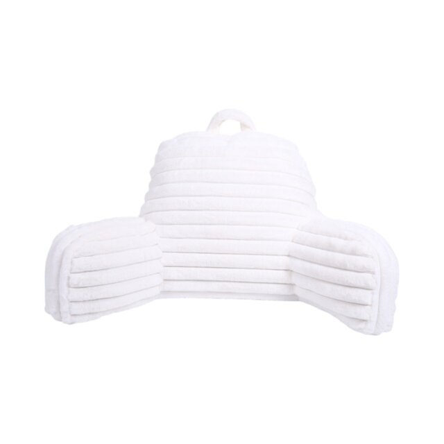 Ribbed Faux Fur Cuddle Chair White - Size: 85 x 43 x 40 cm - Divante - Wilko - image 1