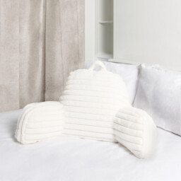 Ribbed Faux Fur Cuddle Chair White - Size: 85 x 43 x 40 cm - Divante - Wilko - thumbnail 7