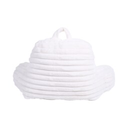 Ribbed Faux Fur Cuddle Chair White - Size: 85 x 43 x 40 cm - Divante - Wilko - thumbnail 5
